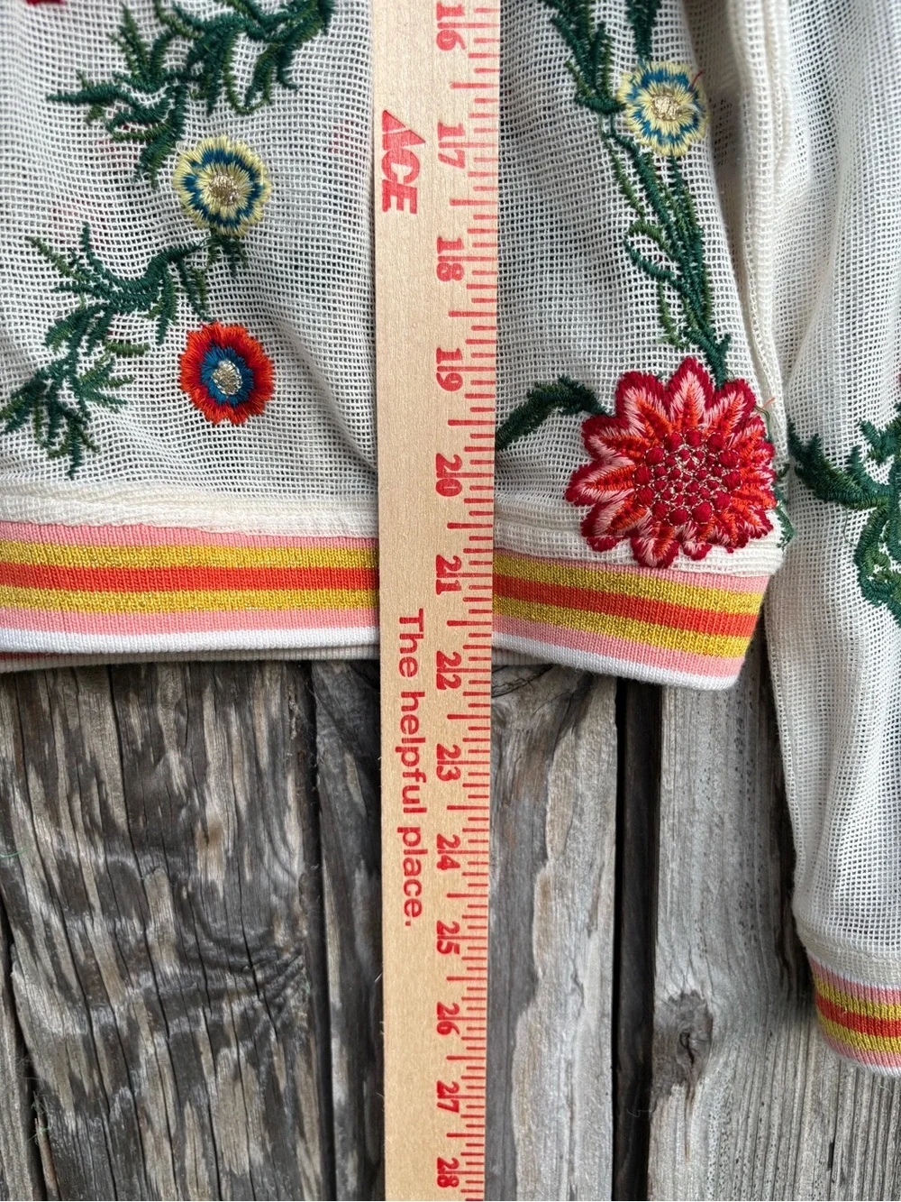 Aratta Silent Journey bohemian mesh jacket embroidered size small - Picture 6 of 10